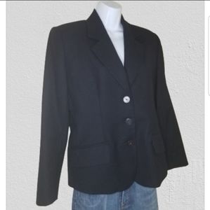 Petite Sophisticate Blue Wool Blazer, sz 8P